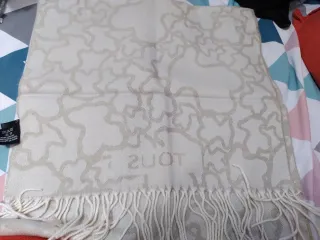 Fular Tous Beige y Blanco