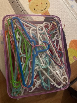 Perchas Ropa Plástico Multicolor