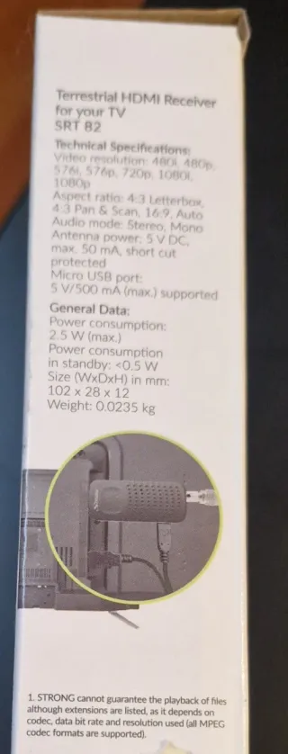STRONG SRT 82 Mini Decoder Digitale Terrestre HDMI