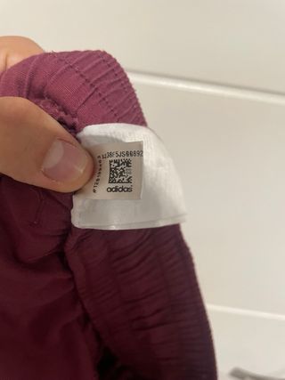 Pantalón chándal Adidas púrpura y dorado