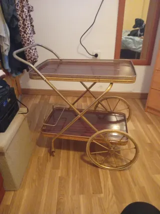 Carrito bar vintage botellero estilo antiguo