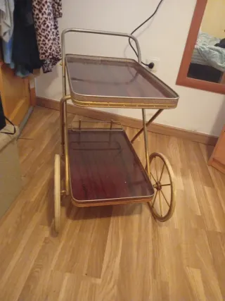 Carrito bar vintage botellero estilo antiguo