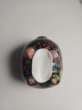 Soprammobile Salvadanaio maialino decorato a fiori