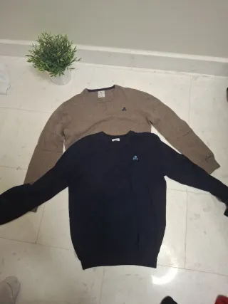 2 Jerséis Hombre Negro y Marrón