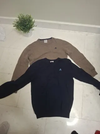 2 Jerséis Hombre Negro y Marrón