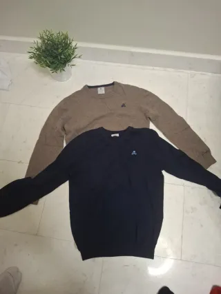 2 Jerséis Hombre Negro y Marrón