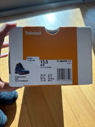 Timberland Scarponcini Pelle Blu/Marrone Tg 32