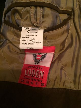 Chaquetón Loden Hombre Talla L Negro/Gris