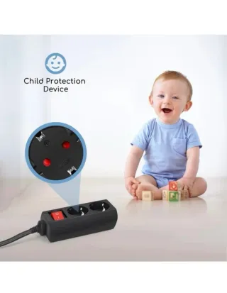 Regleta 1.5M con 2 enchufes y interruptor