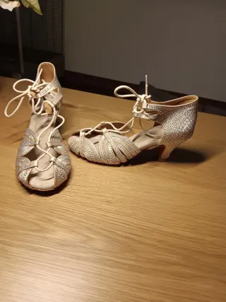 Zapatos de baile salón dorados/plateados