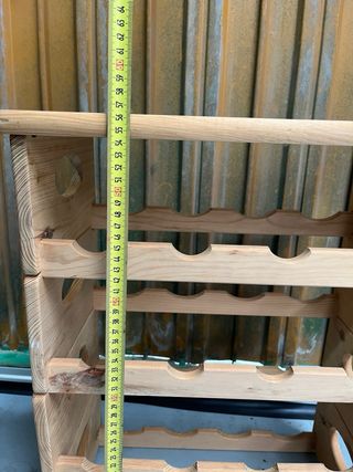 Botellero apilable de madera