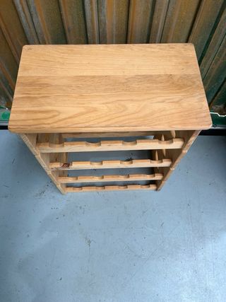 Botellero apilable de madera