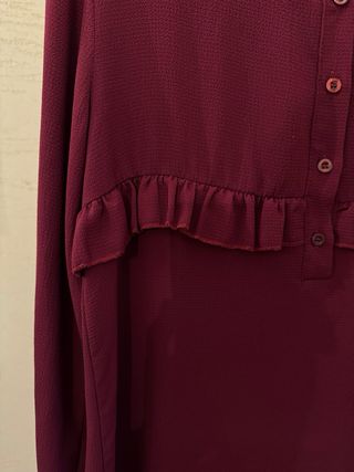 Camicetta bordeaux New Collection con rouches