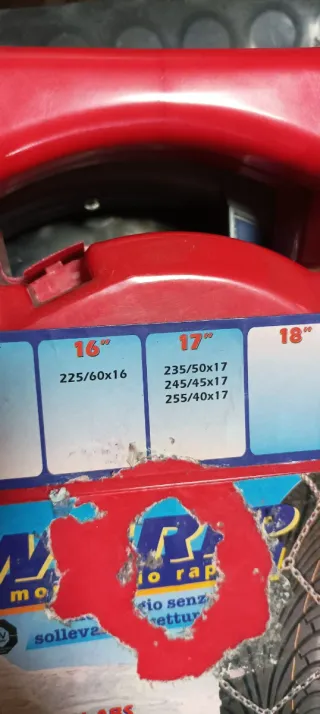 Catene da Neve 16 17 18