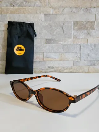 Occhiali Y2K ovalati fantasia leopardata