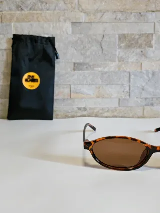 Occhiali Y2K ovalati fantasia leopardata