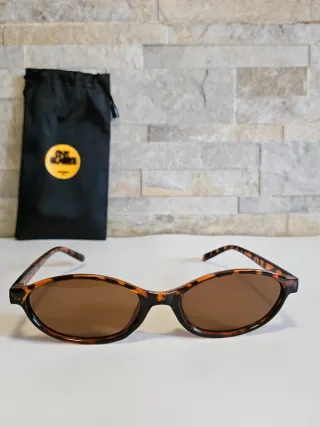 Occhiali Y2K ovalati fantasia leopardata