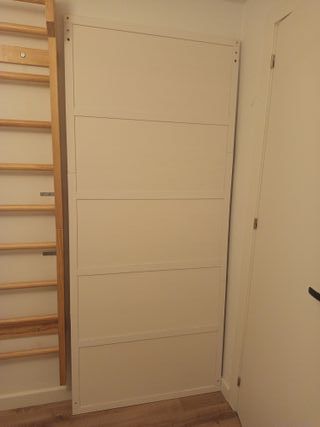 Puerta corredera granero blanca