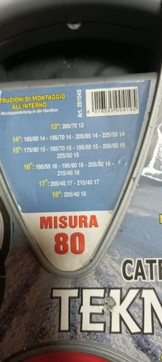 Catene da neve Tekna misura 80