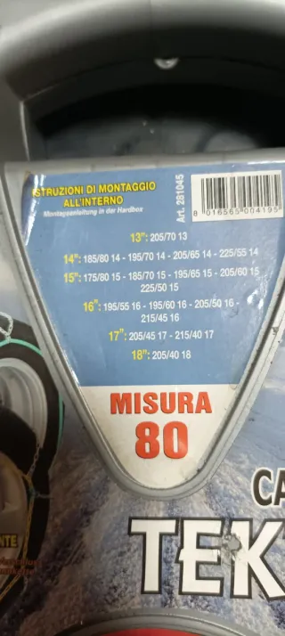 Catene da neve Tekna misura 80