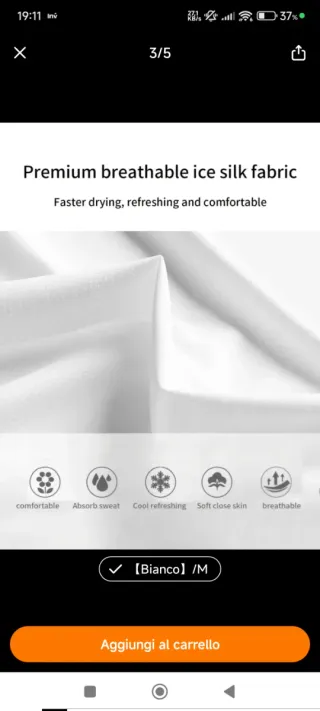 Maglietta running bianca taglia M