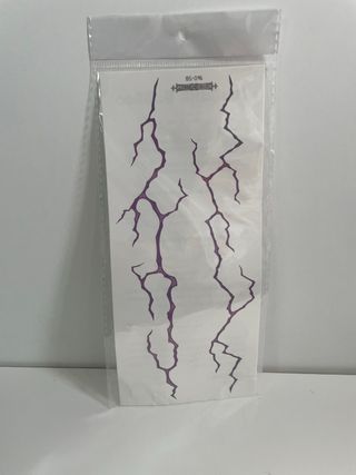 Lámina Tatuaje Temporal Huntrix Morado demonios