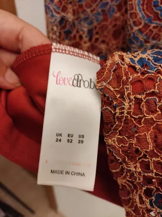 Vestido Lovedrobe Talla 52 Encaje