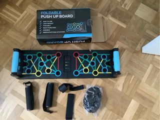 Tabla flexiones plegable con accesorios