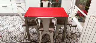 Pack de 4 sillas de cocina estilo vintage