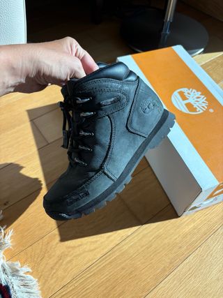 Timberland Scarponcini Pelle Nera Tg 33