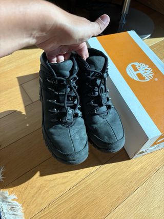 Timberland Scarponcini Pelle Nera Tg 33