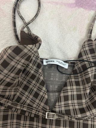 Vestido Bershka cuadros XS