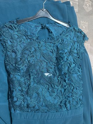 Vestido fiesta/boda verde azulado