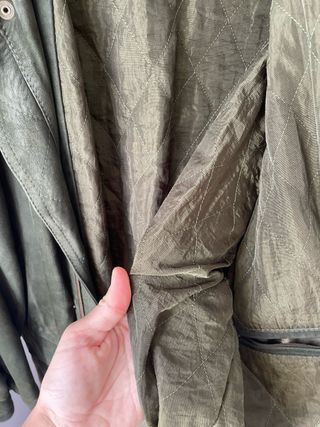 Chaqueta de piel hombre verde