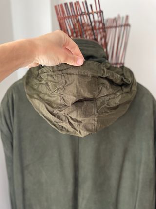 Chaqueta de piel hombre verde