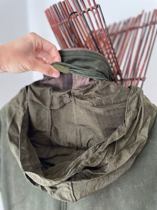 Chaqueta de piel hombre verde