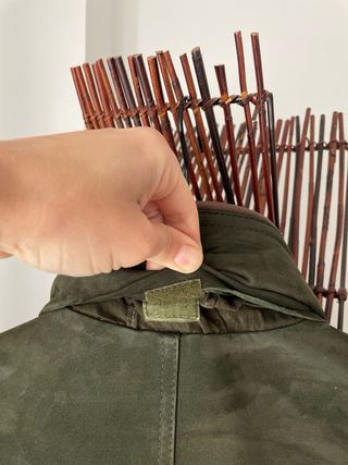 Chaqueta de piel hombre verde