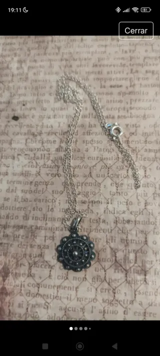 Colgante Botón Charro Plata Ley