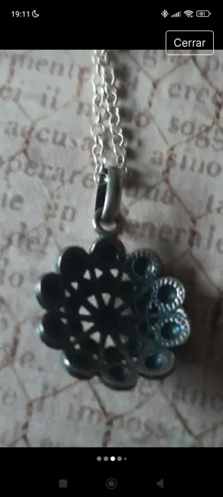 Colgante Botón Charro Plata Ley