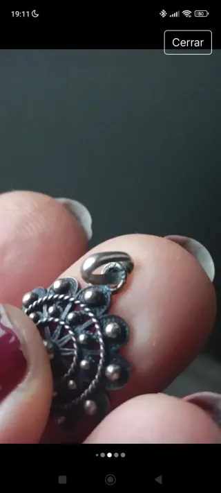 Colgante Botón Charro Plata Ley