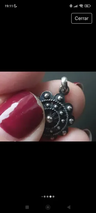 Colgante Botón Charro Plata Ley