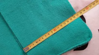 Bufanda de lana color turquesa