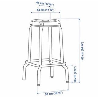 Taburete alto Ikea Raskog beige