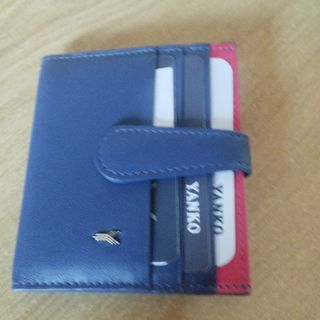 Tarjetero piel YANKO azul y rojo nuevo