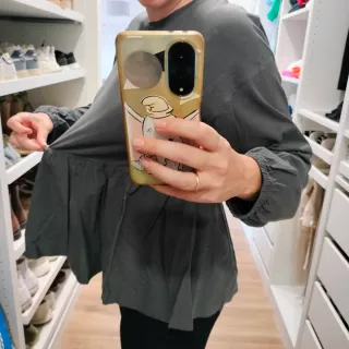 Camiseta gris premamá