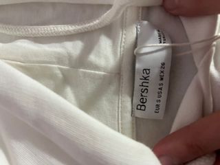 Sudadera Bershka Crop Top Blanca