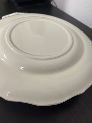 Lotto 4 piatti antichi in ceramica francese a tema pesce