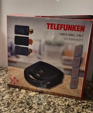 Sandwichera 3 en 1 Carenabi 750W Marca TELEFUNKEN