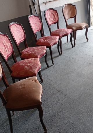 Conjunto de 6 sillas de comedor - 2 de otro color