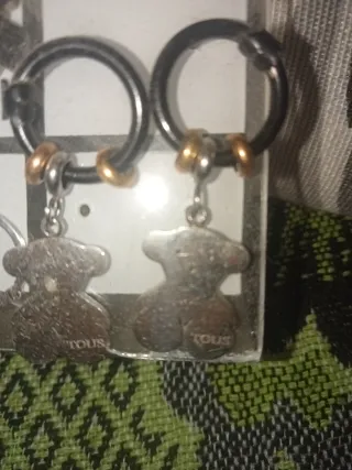 Pendientes Tous Oso Negro y Dorado